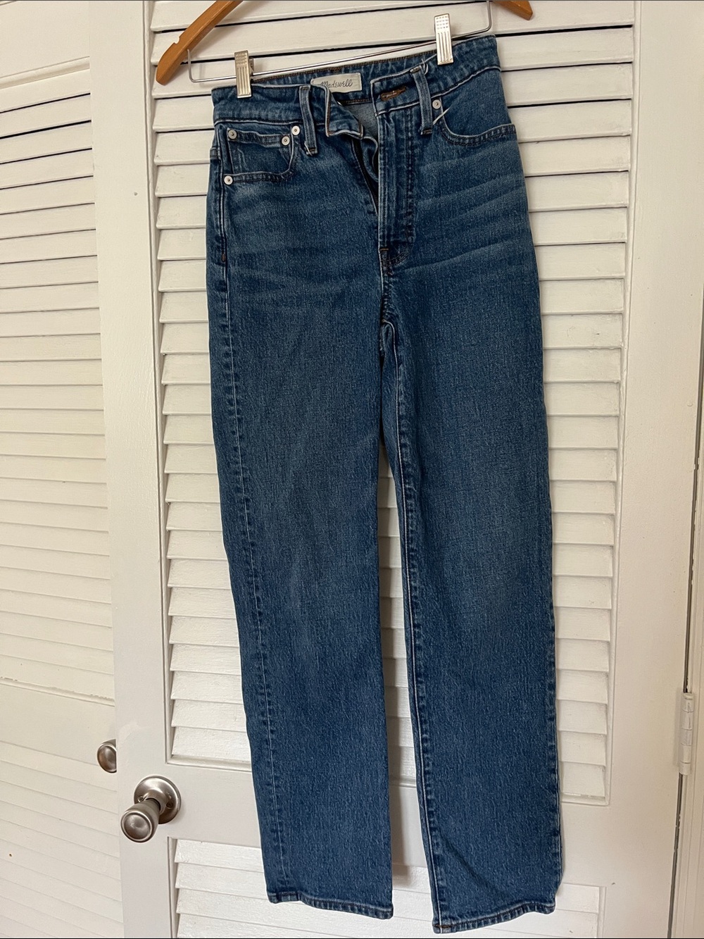 Madewell High-Rise Straight Jeans - Dark Blue